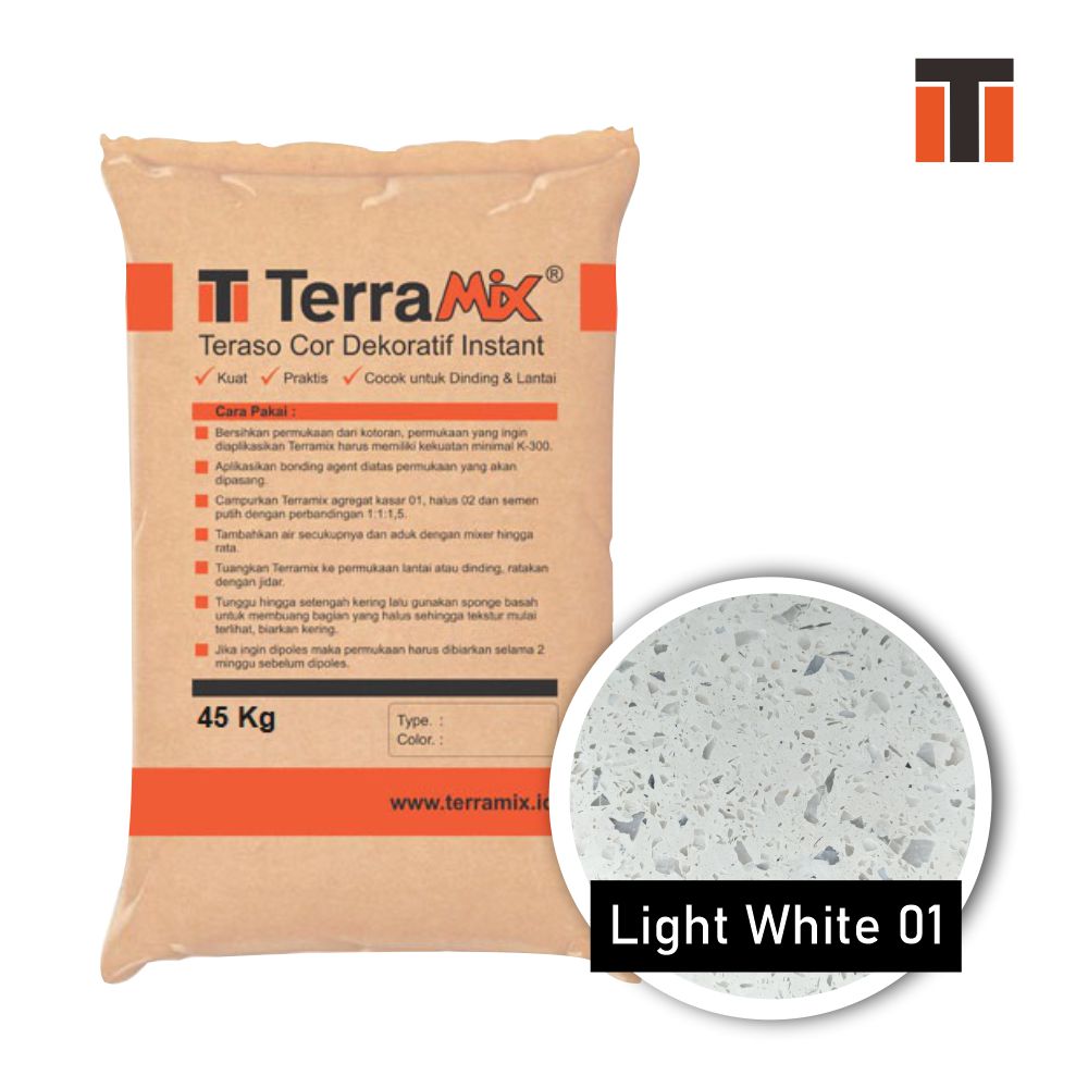 Terramix Terrazzo Cast In Situ - Light White 01