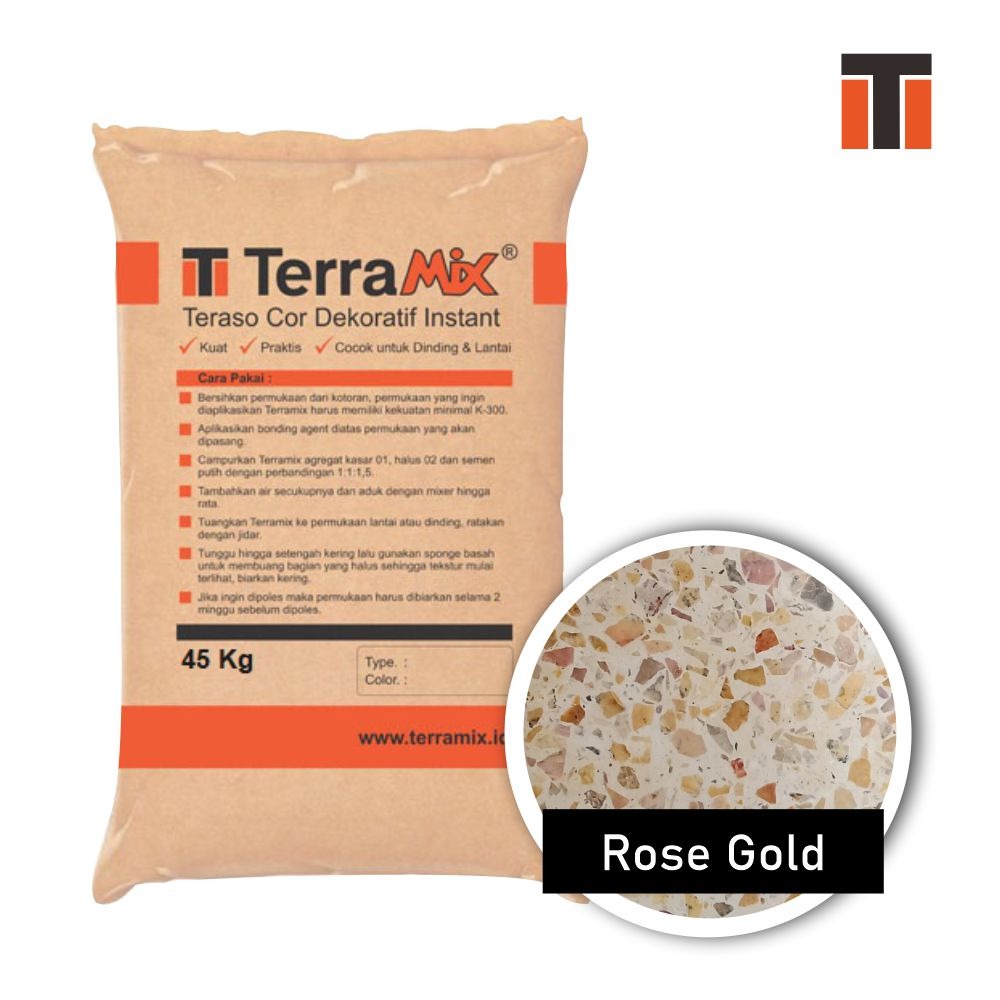Terramix Terrazzo Cast In Situ - Rose Gold