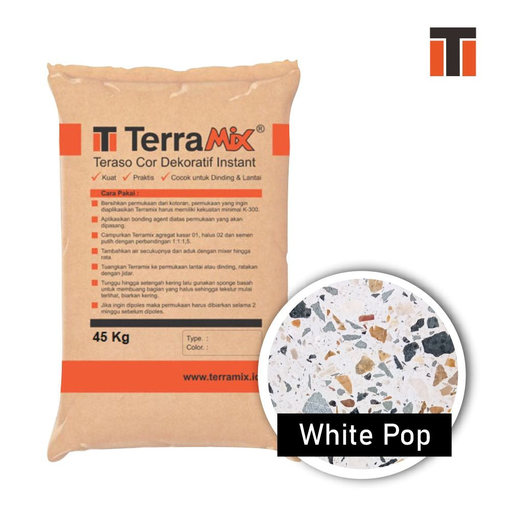 Terramix Terrazzo Cast In Situ - White Pop 